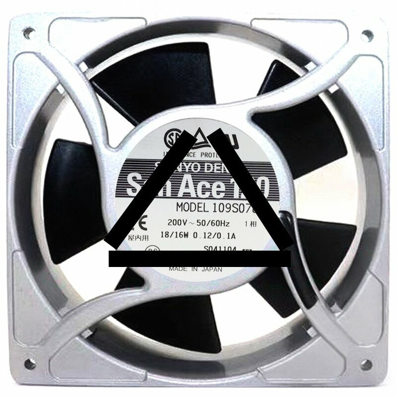 Sanyo Denki 109S078UL 200V 0.12/0.1A 18/16W Impedance Protected Cooling Fan