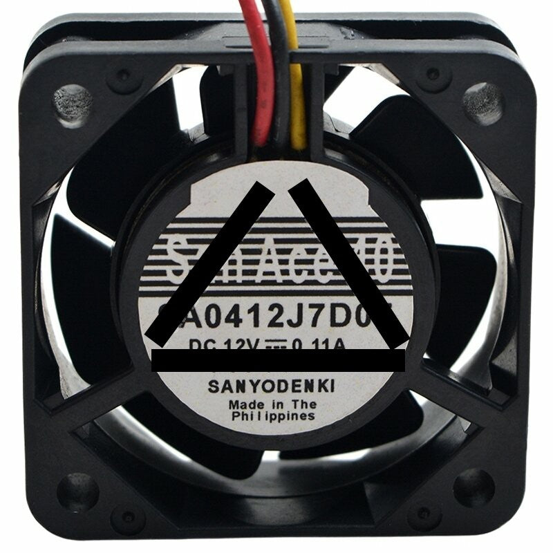 Sanyo Denki 9A0412J7D05 DC 12V 0.11A 3 Wires Axial Cooling Fan