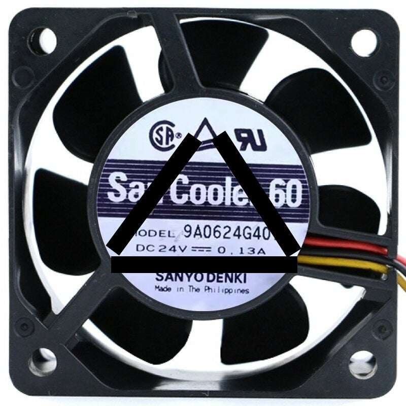 Sanyo Denki 9A0624G401 DC 24V 0.13A 2 / 3 Wires Axial Cooling Fan