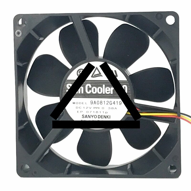 Sanyo Denki 9A0812G419 DC 12V 0.38A 8025 Axial Cooling Fan