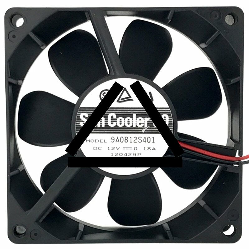 Sanyo Denki 9A0812S401 DC 12V 0.18A 2 Wires 8025 Axial Cooling Fan