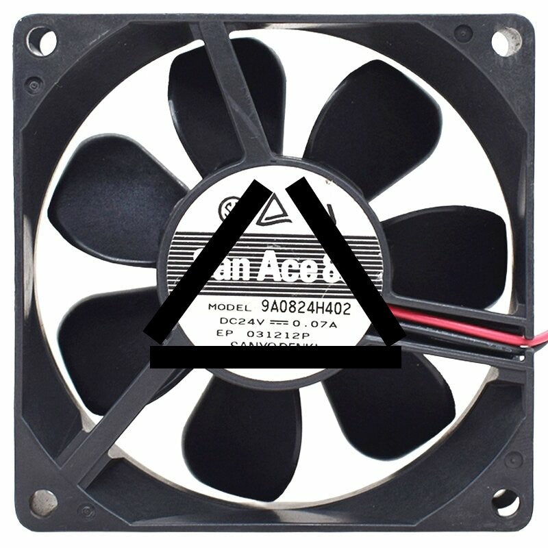 Sanyo Denki 9A0824H402 DC 24V 0.07A 2 / 3 Wires 8025 Axial Cooling Fan
