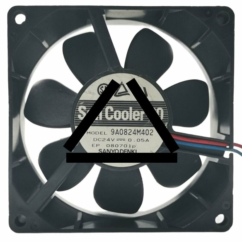 Sanyo Denki 9A0824M402 DC 24V 0.05A 2 Wires Axial Cooling Fan
