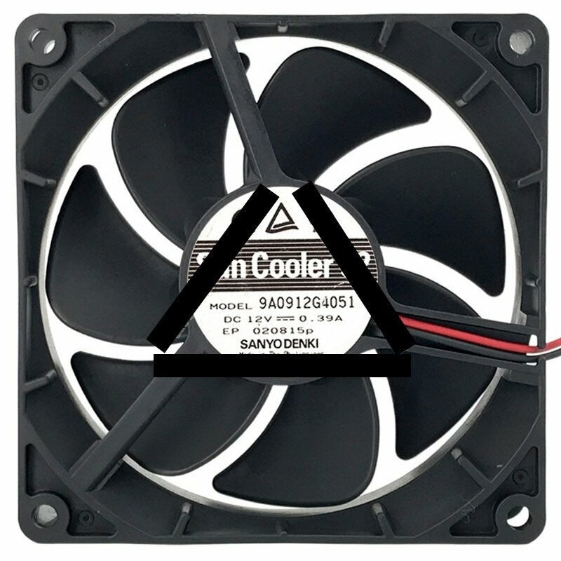 Sanyo Denki 9A0912G4051 DC 12V 0.39A 2 Wires / 3 Wires Axial Cooling Fan