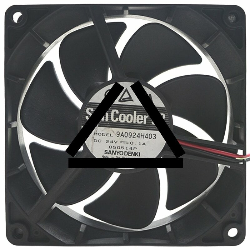 Sanyo Denki 9A0924H403 DC 24V 0.1A 2 Wires / 3 Wires Axial Cooling Fan