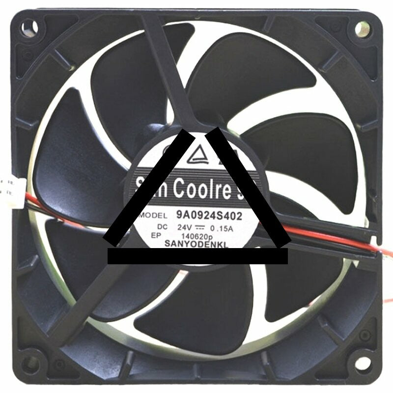 Sanyo Denki 9A0924S402 DC 24V 0.15A 2 Wires Axial Cooling Fan