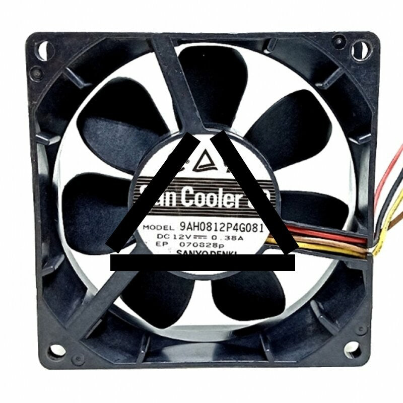 Sanyo Denki 9AH0812P4G081 DC 12V 0.38A 2 Wires / 3 Wires / 4 Wires Axial Cooling Fan