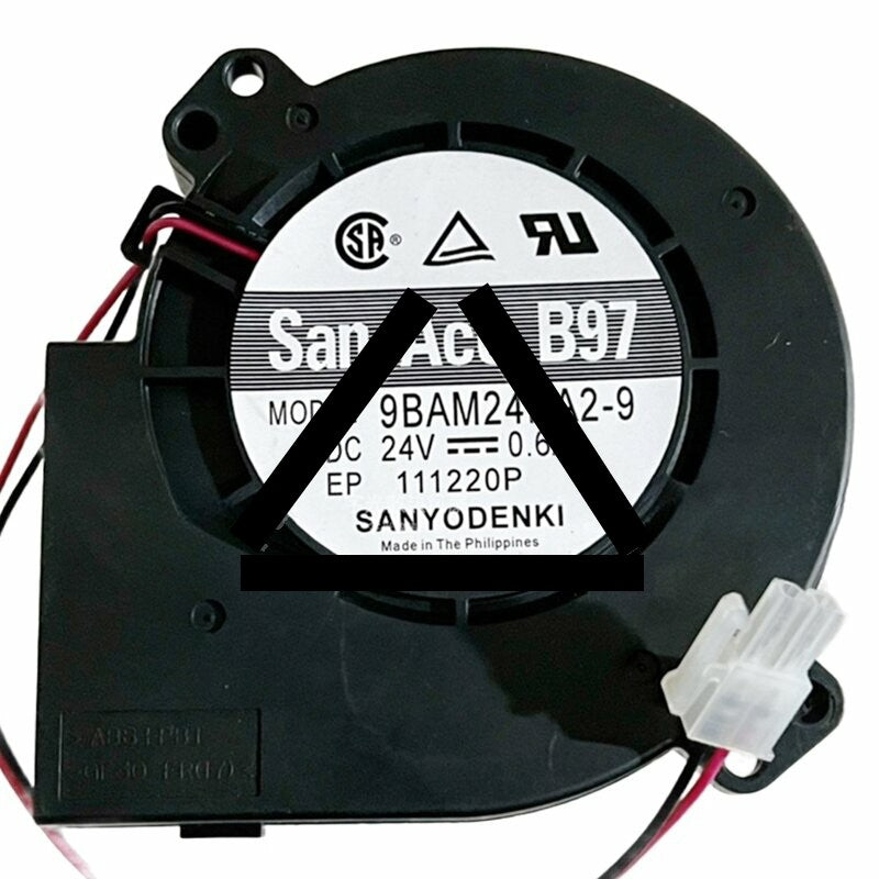 Sanyo Denki 9BAM24HA2-9 DC 24V 0.6A 2 Wires 9733 Blower Cooling Fan