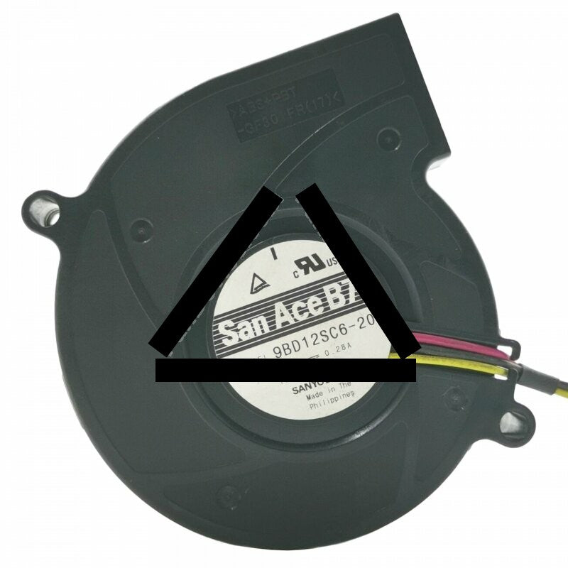 Sanyo Denki 9BD12SC6-20 DC 12V 0.28A 3 Wires Blower Cooling Fan