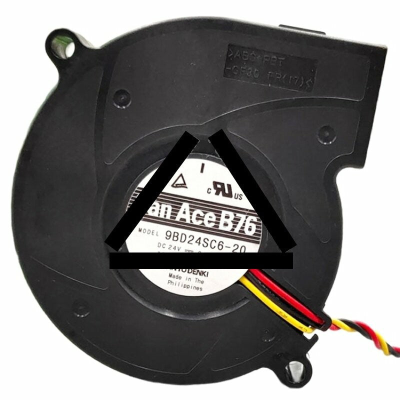 Sanyo Denki 9BD24SC6-20 DC 24V 0.14A 3 Wires Blower Cooling Fan