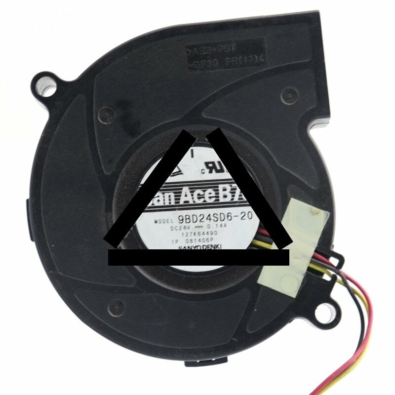 Sanyo Denki 9BD24SD6-20 DC 24V 0.14A 2 Wires / 3 Wires Blower Cooling Fan