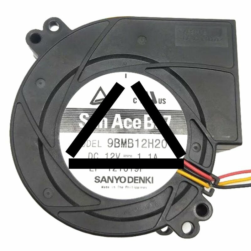 Sanyo Denki 9BMB12H201 DC 12V 1.1A 3 Wires Blower Cooling Fan