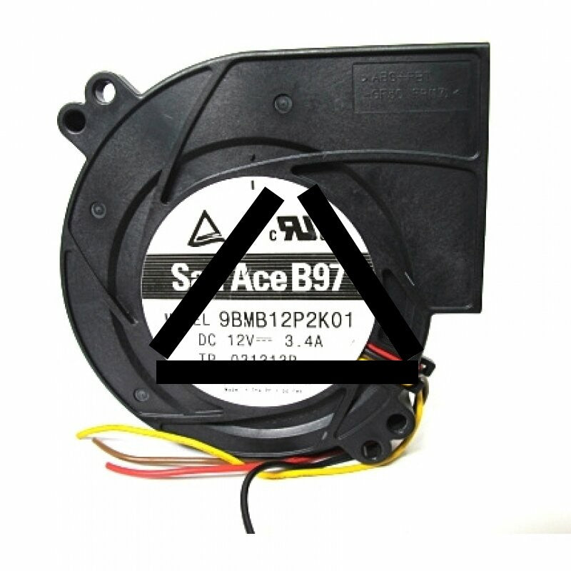 Sanyo Denki 9BMB12P2K01 DC 12V 3.4A 4 Wires Blower Cooling Fan