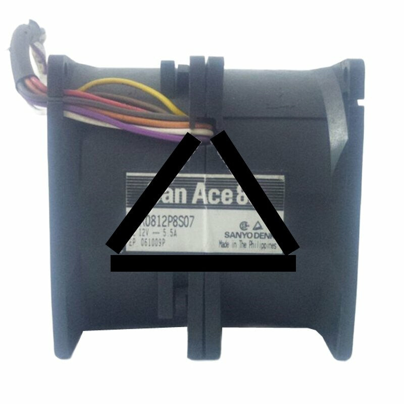 Sanyo Denki 9CR0812P8S07 DC 12V 5.5A 8080 Axial Cooling Fan