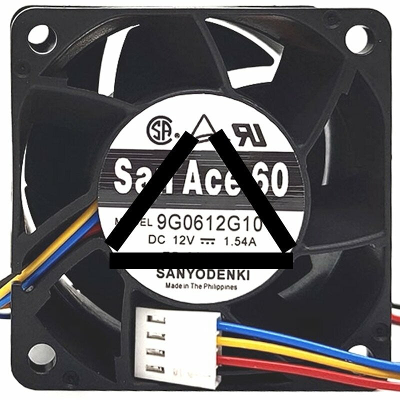Sanyo Denki 9G0612G101 DC 12V 1.54A 4 Wires Axial Cooling Fan