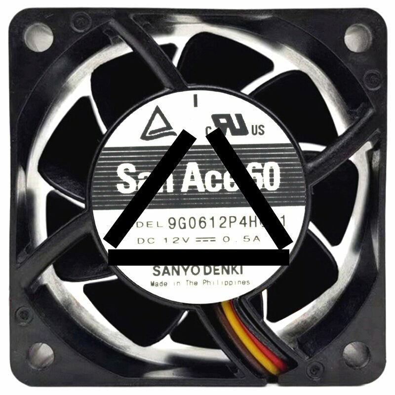 Sanyo Denki 9G0612P4H001 DC 12V 0.5A 4 Wires Axial Cooling Fan