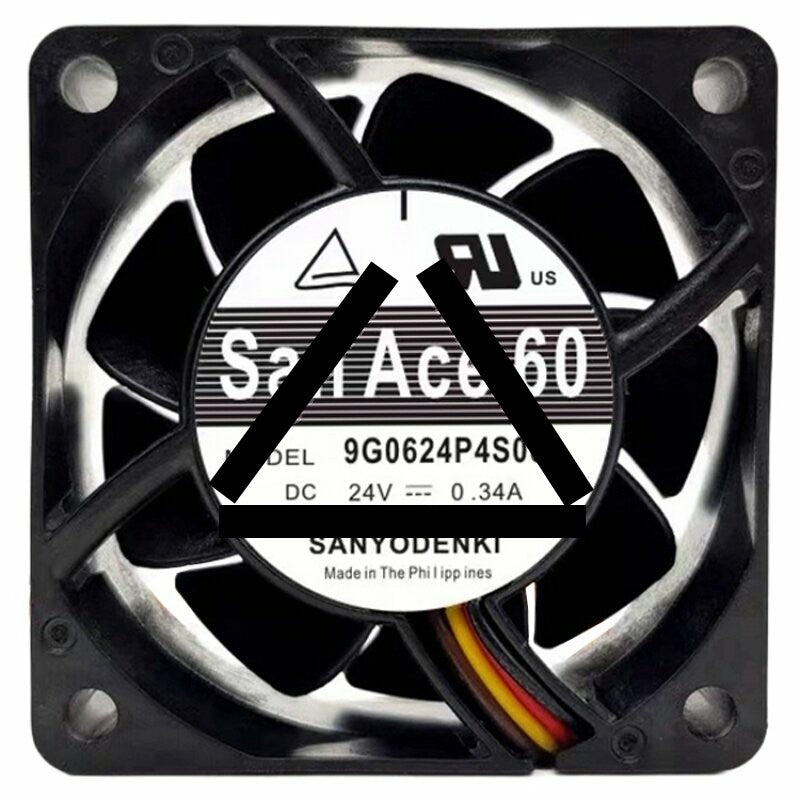 Sanyo Denki 9G0624P4S001 DC 24V 0.34A 4 Wires PWM Axial Cooling Fan