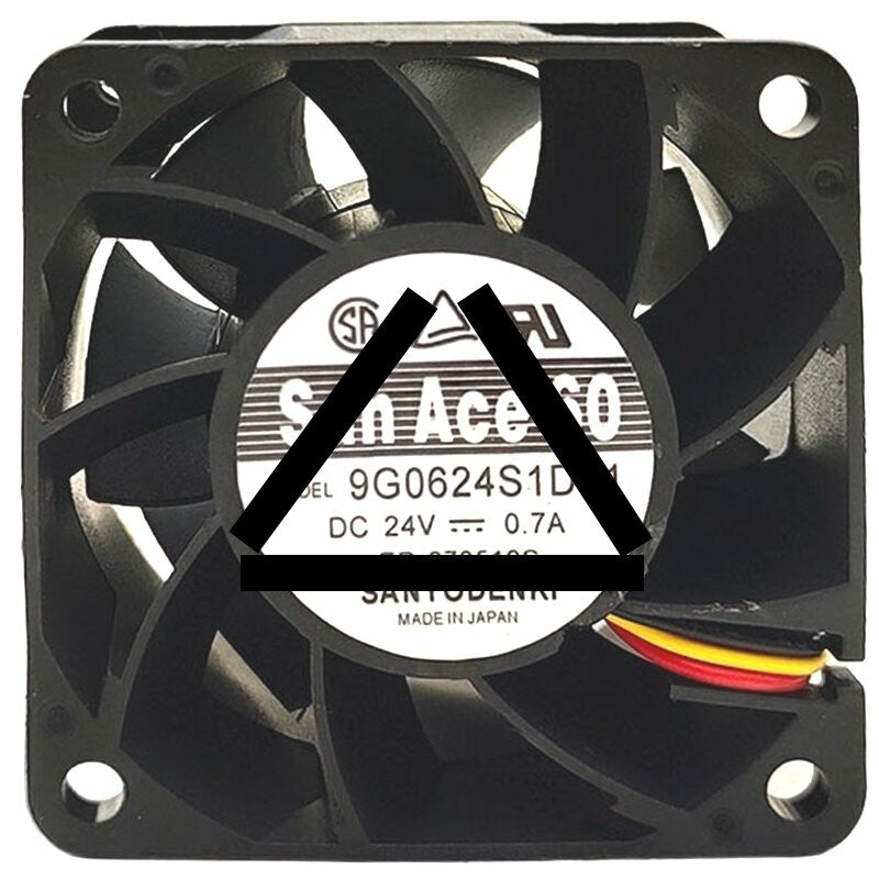 Sanyo Denki 9G0624S1D01 DC 24V 0.7A 3 Wires Axial Cooling Fan