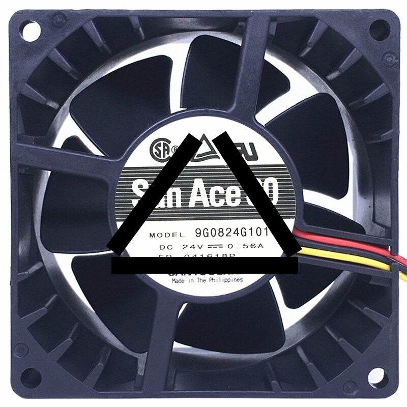 Sanyo Denki 9G0824G1011 DC 24V 0.56A 3 Wires Axial Cooling Fan
