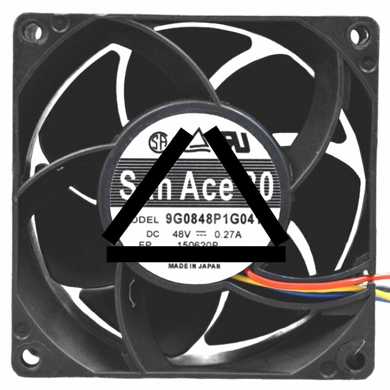 Sanyo Denki 9G0848P1G041 DC 48V 0.27A 2 Wires / 3 Wires / 4 Wires Axial Cooling Fan