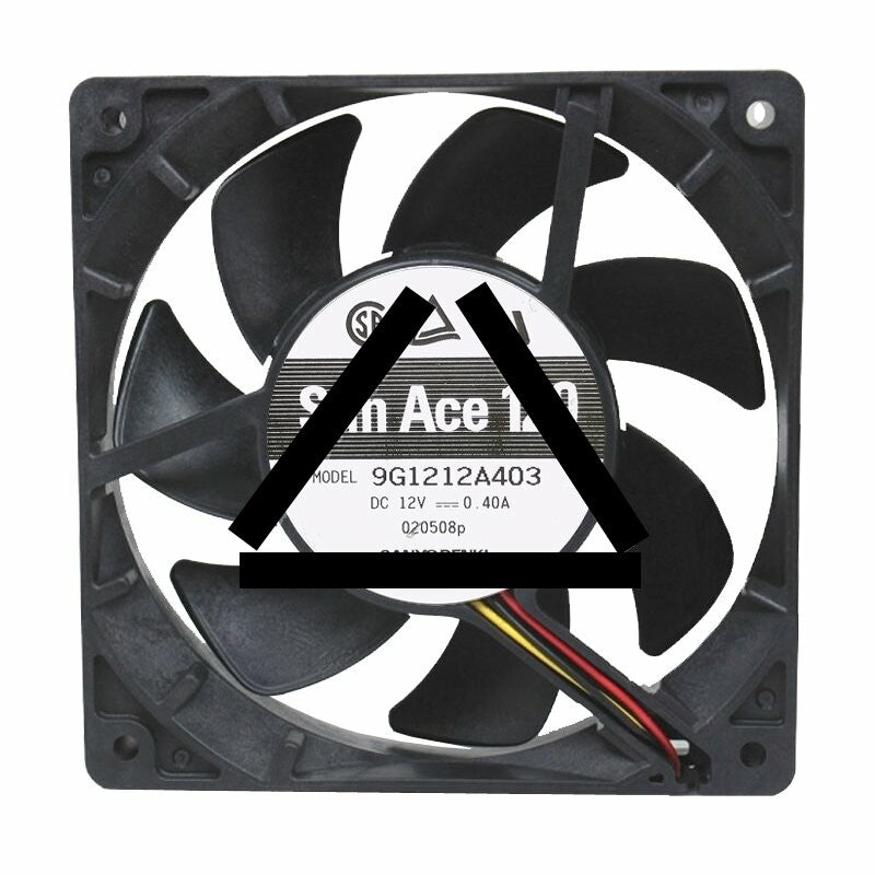 Sanyo Denki 9G1212A403 DC 12V 0.40A 2 Wires / 3 Wires Axial Cooling Fan