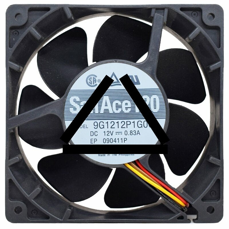Sanyo Denki 9G1212P1G061 DC 12V 0.83A 4 Wires 12038 Axial Cooling Fan