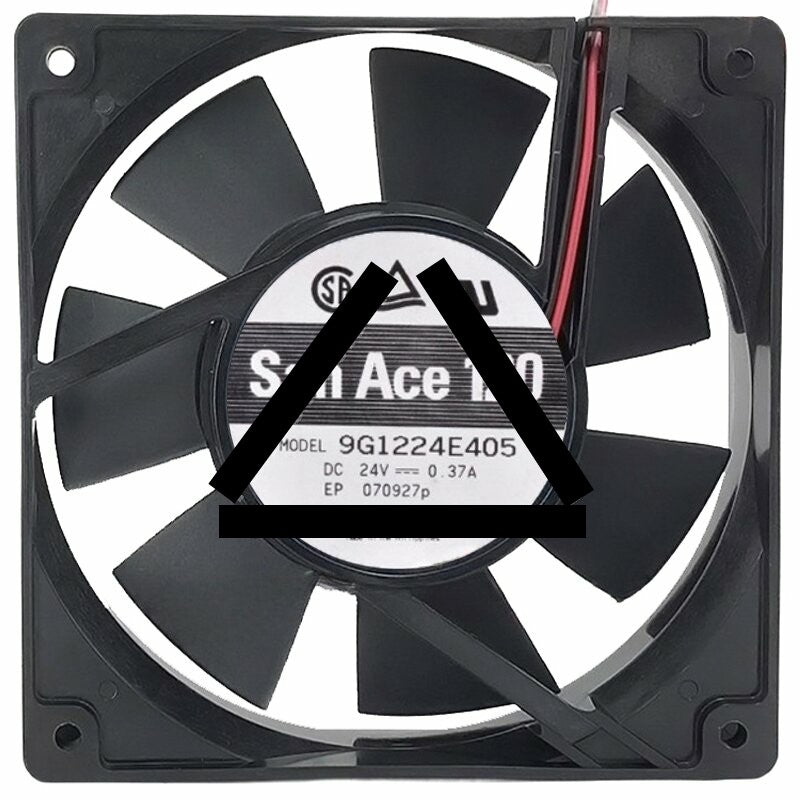 Sanyo Denki 9G1224E405 DC 24V 0.37A 2 Wires Axial Cooling Fan