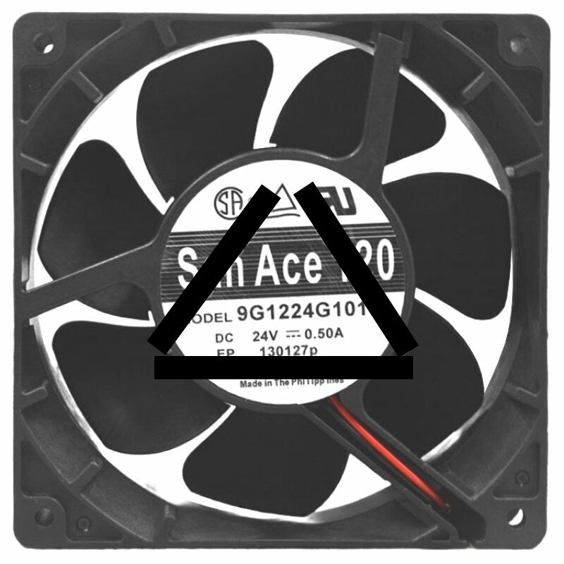 Sanyo Denki 9G1224G101 DC 24V 0.50A 2 Wires / 3 Wires Axial Cooling Fan