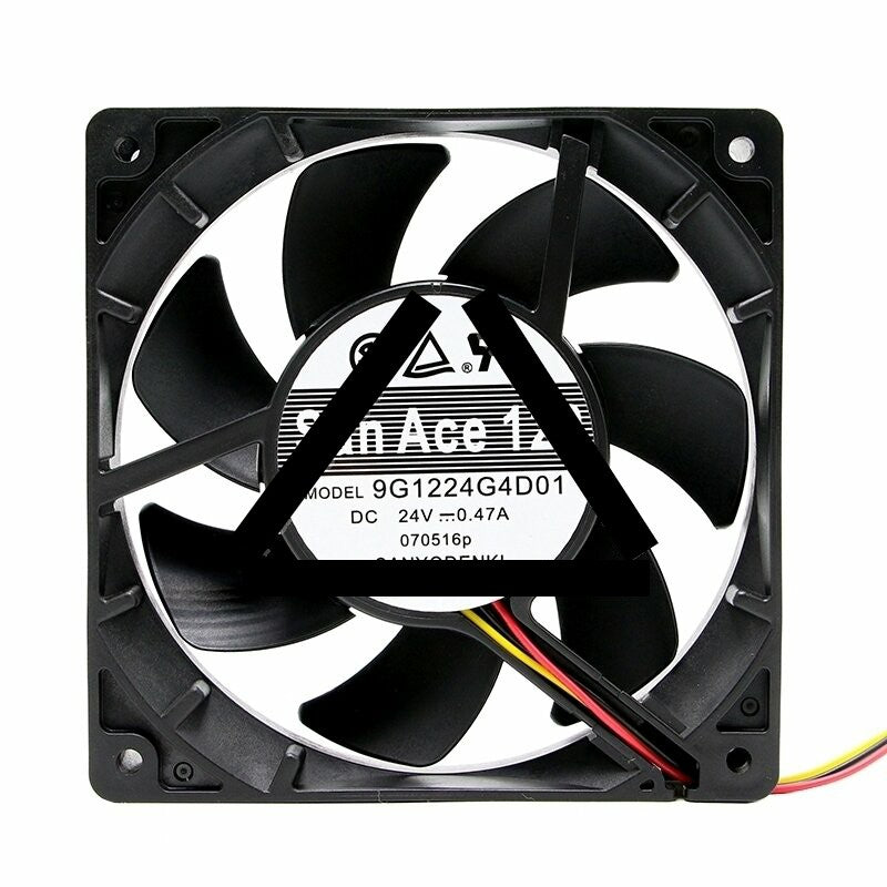 Sanyo Denki 9G1224G4D01 DC 24V 0.47A 2 Wires / 3 Wires Axial Cooling Fan