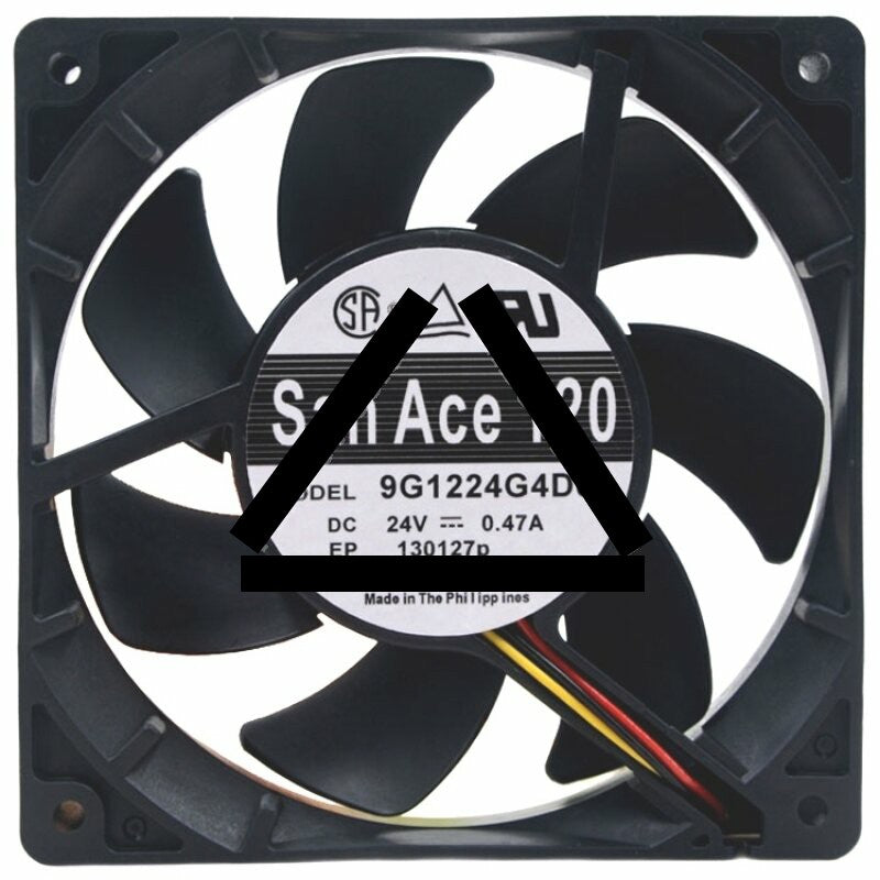 Sanyo Denki 9G1224G4D03 DC 24V 0.47A 2 Wires / 3 Wires Axial Cooling Fan