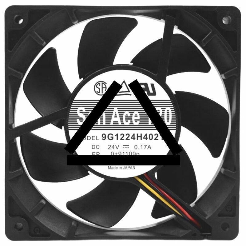 Sanyo Denki 9G1224H4021 DC 24V 0.17A 2 Wires / 3 Wires Axial Cooling Fan