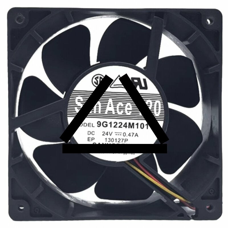 Sanyo Denki 9G1224M1011 DC 24V 0.47A 2 Wires / 3 Wires Axial Cooling Fan