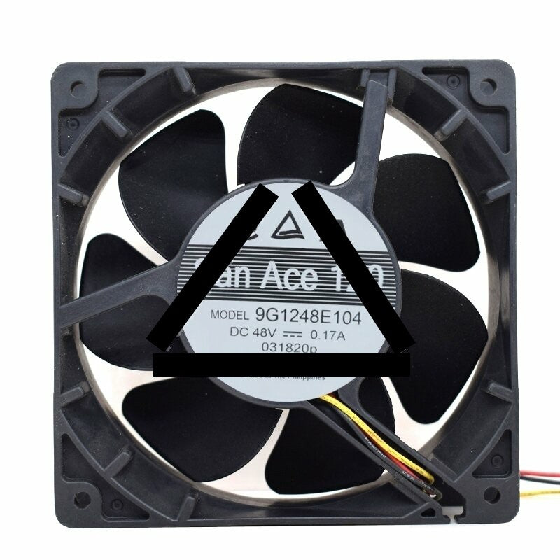 Sanyo Denki 9G1248E104 DC 48V 0.17A 2 Wires / 3 Wires Axial Cooling Fan