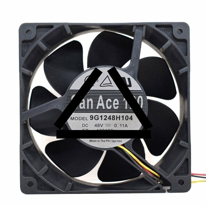 Sanyo Denki 9G1248H104 DC 48V 0.11A 3 Wires Axial Cooling Fan