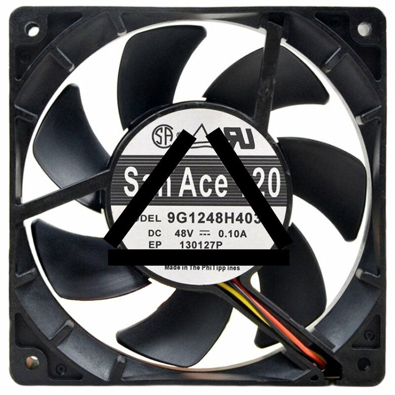 Sanyo Denki 9G1248H403 DC 48V 0.10A 2 Wires / 3 Wires 12025 Axial Fan