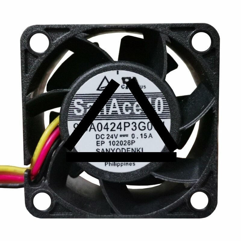 Sanyo Denki 9GA0424P3G001 DC 24V 0.15A 3 Wires Axial Cooling Fan