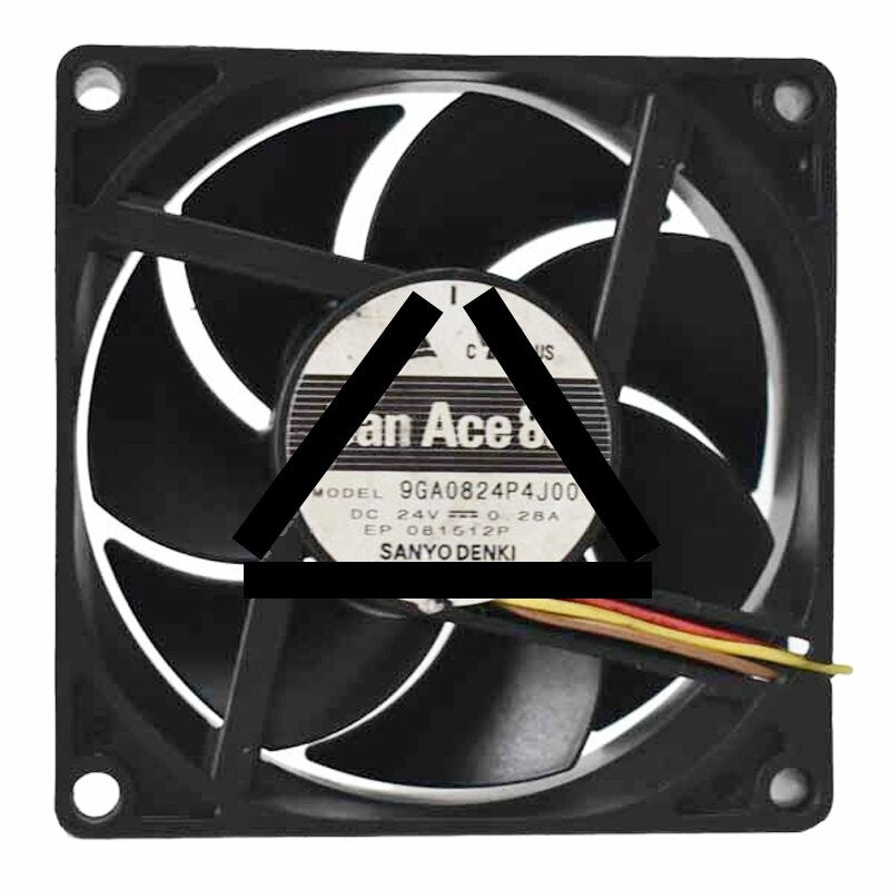 Sanyo Denki 9GA0824P4J001 DC 24V 0.28A 8025 Axial Cooling Fan