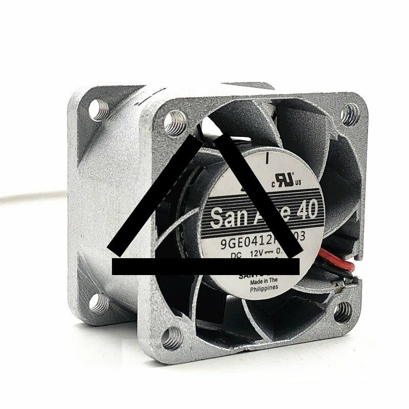 Sanyo Denki 9GE0412P3J03 DC 12V 0.65A 2 Wires Axial Cooling Fan