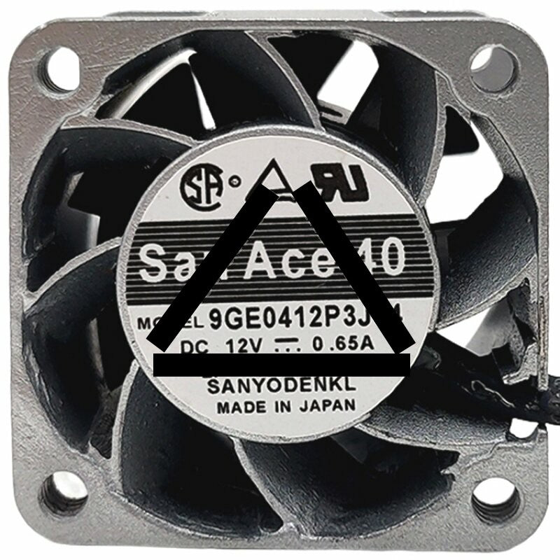 Sanyo Denki 9GE0412P3J04 DC 12V 0.65A 2 Wires 4028 Axial Cooling Fan