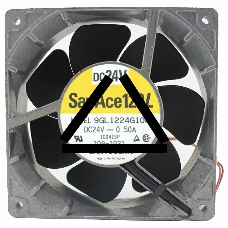 Sanyo Denki 9GL1224G106 DC 24V 0.50A 2 Wires / 3 Wires Axial Cooling Fan