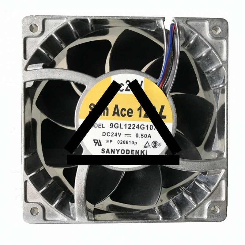 Sanyo Denki 9GL1224G107 DC 24V 0.50A 2 Wires / 3 Wires Axial Cooling Fan