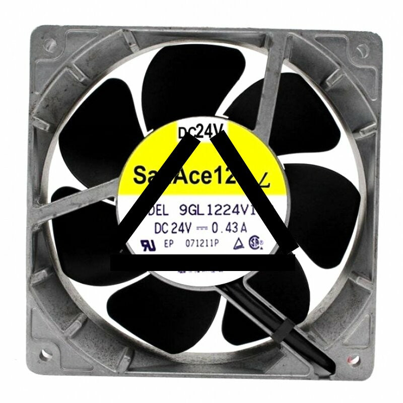 Sanyo Denki 9GL1224V103 DC 24V 0.43A 3 Wires Axial Cooling Fan