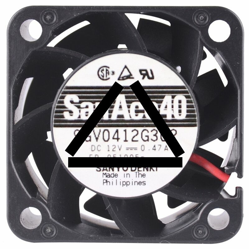 Sanyo Denki 9GV0412G302 DC 12V 0.47A 2 Wires Axial Cooling Fan