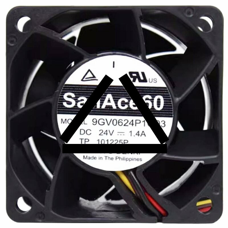Sanyo Denki 9GV0624P1G03 DC 24V 1.4A 4 Wires 6038 Axial Cooling Fan