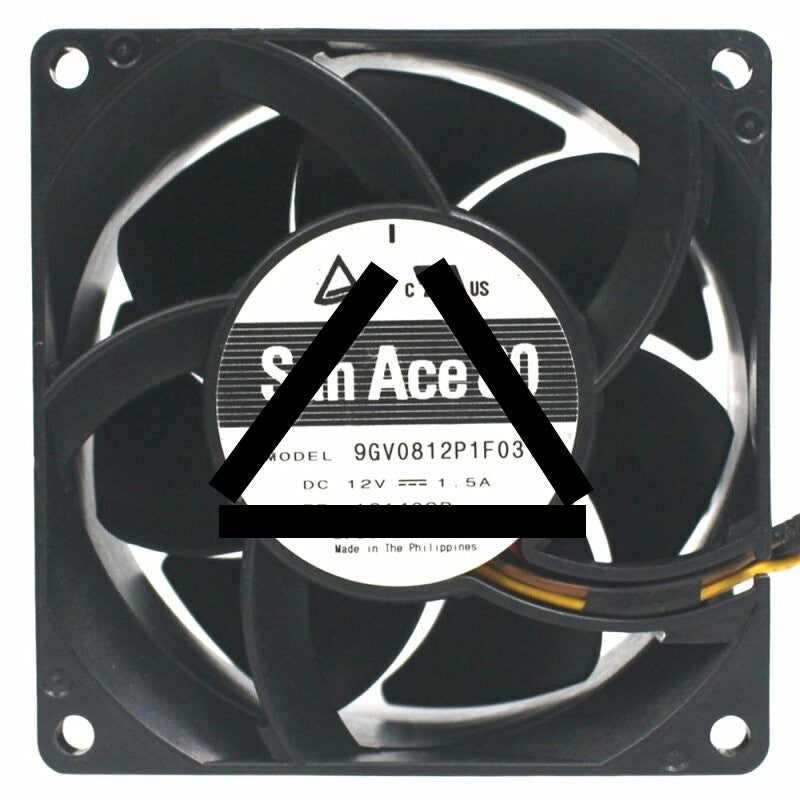 Sanyo Denki 9GV0812P1F031 DC 12V 1.5A 4 Wires PWM Axial Cooling Fan