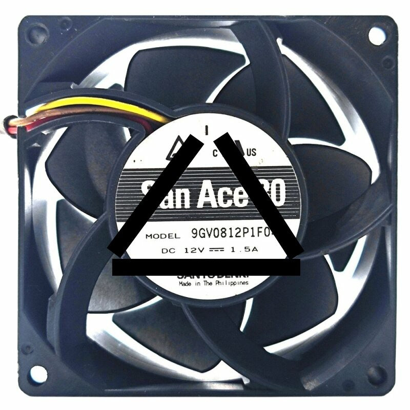 Sanyo Denki 9GV0812P1F04 DC 12V 1.5A 2 Wires / 4 Wires Axial Cooling Fan