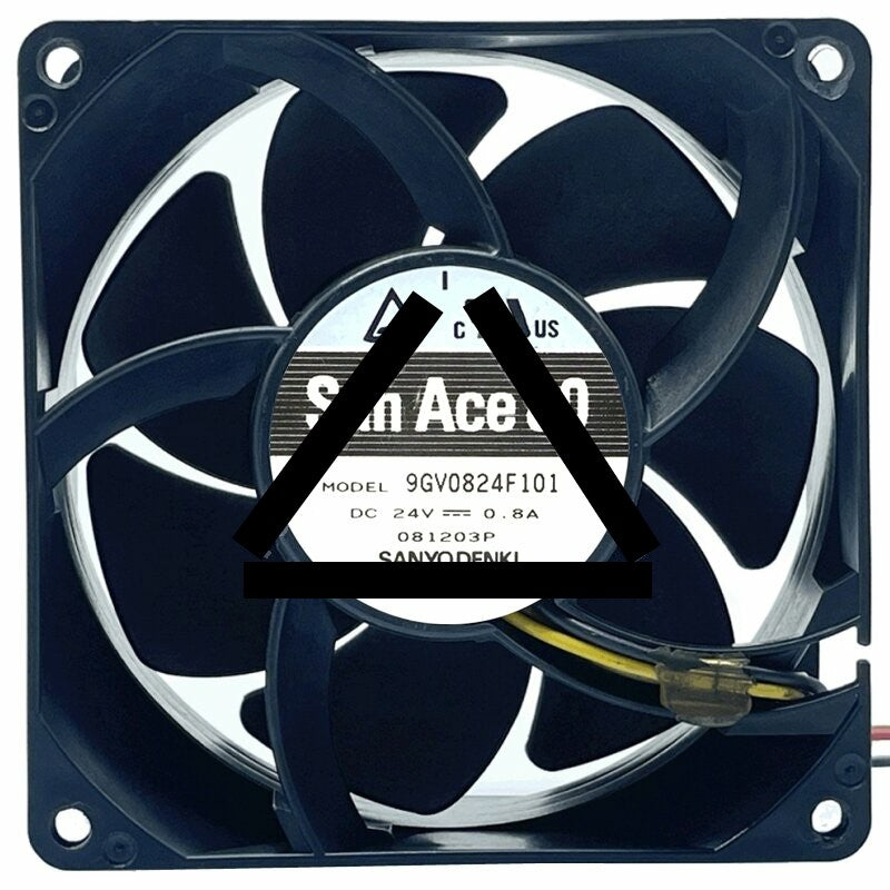 Sanyo Denki 9GV0824F101 DC 24V 0.8A 3 Wires 8038 Axial Cooling Fan