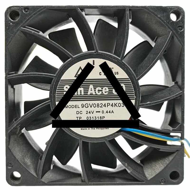 Sanyo Denki 9GV0824P4K031 DC 24V 0.44A 4 Wires PWM Axial Cooling Fan