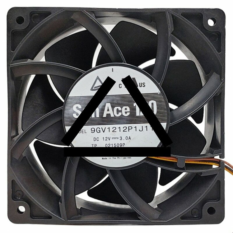 Sanyo Denki 9GV1212P1J111 DC 12V 3.0A 3 Wires Axial Cooling Fan