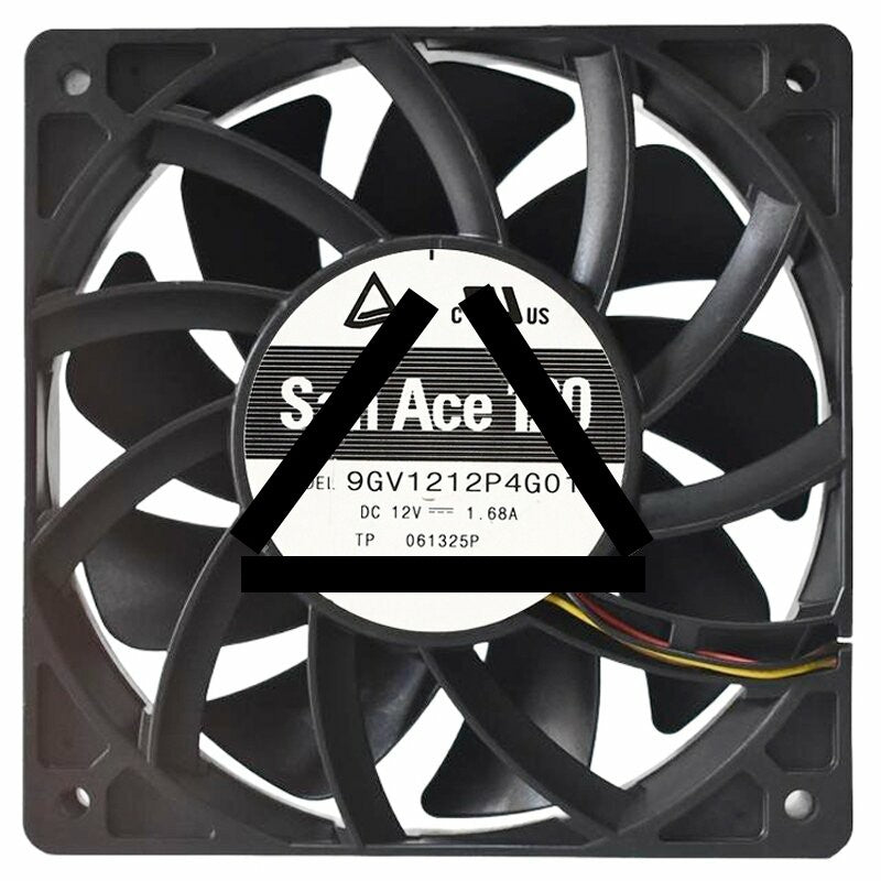 Sanyo Denki 9GV1212P4G011 DC 12V 1.68A 4 Wires PWM Axial Cooling Fan